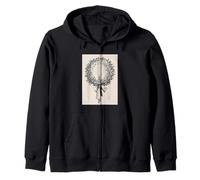 Christmas Wreath illustration from "A Christmas Carol" Zip Hoodie