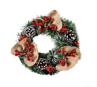 Christmas Wreath Large 32cm Front Door Wall Hanging Winter Wreath Garland Ornament for Indoor Outdoor Holiday Decor(B)