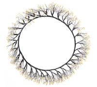 Beliani Christmas Wreath LED MUGGAN Wreath 52 cm Black, Black
