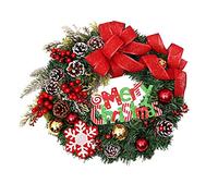 Christmas wreath Merry Christmas Wreath for Front Door，17.7'' Red Berries Wreath Wintry Pine cone Artificial Winter Wreaths for Indoor Outdoor wreaths for front door all ye