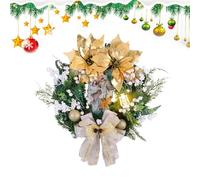 Christmas Wreath | Nativity Scene Home Decorations - Artificial Christmas Wreath with LED Lights | for Living Room Bedroom Kitchen Porch Fireplace Wedding Party Winter Family Gathering