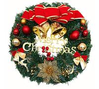 Christmas Wreath, Natural Pine Cone and Berry Decorated Snowflake Wreath Christmas Decoration, Front Door Wall Fireplace Shop Window and Xmas Tree Halloween Decoration, 30 cm