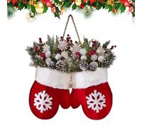 Christmas Wreath - Non Woven Fabric | Christmas Wreath For Front Door - Artificial Cóuronne De Ñoël | Winter Cóuronne Hanging For Home, Farm, Indoor & Outdoor, Porch, Party