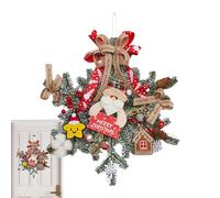 Christmas Wreath Outdoor,Snowflake Design Garland - Traditional Christmas Wreath,for Outdoor Home Porch Outside Farmhouse Winter Halloween