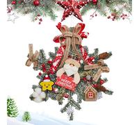 Christmas Wreath Outdoor - Snowflake Design Pendant - Traditional Christmas Wreath,for Outdoor Home Porch Outside Farmhouse Winter Halloween