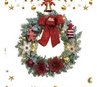 Christmas Wreath, PP 40cm | Large Artificial Party Decorations with Pine Cones and Balls, Front Door Decorations with Christmas Wreaths for Indoor and Outdoor | Living Room Garden Co