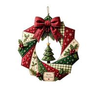 Christmas Wreath Quilt Kit - Seasonal Fabric Art Crafting Set, DIY Holiday | Holiday Wreath Ornament for Women Wives Ladies Hobbyists Beginners Professional Art Teachers Home Apartment Studio Workshop