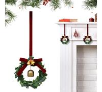 Christmas Wreath | Simulated Pine Cones Decoration - With Cones Bow Bell Wreath | For Winter Festival Holiday Party Staircase Table Centerpiece Everyday Room Sleep Room Cabinet Country House