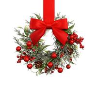 Christmas Wreath - Small Bow Tie Wreath, Christmas Garland Bow Wreaths | Large Decor Christtmas Wreaths | Christmmas Garlands Decor For Wall Mantle Kitchen Home Outdoor Indoor Holiday Winter