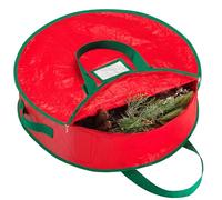 Christmas Wreath Storage Bag - 30" X 7" - Durable Tarp Material, Zippered, Reinforced Handle and Easy to Slip the wreath In and Out. Protect Your Holiday Wreath from Dust, Insects, and Moisture.