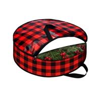 Christmas Wreath Storage Bag | Dustproof Bag with Large Capacity | Storage Bag for Festival Decoration, Zip Pocket with Handle for Christmas, OSTE