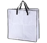 Christmas wreath storage bag Transparent PP Home Moving Doggy 【 Edge zipper black edge 66 * 66 * 22】