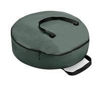 Christmas Wreath Storage Container Bag 30 Inch Oxford Cloth Large Xmas Wreath Storage Bag with Handle Double Zipper Heavy Duty Holiday Artificial Wreath Storage Organizer Box (24 Inch, Green)