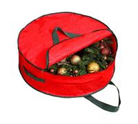 Christmas Wreath Storage, Large Christmas Wreath Storage Bag, Organizer with Handle for Holiday Garland Thanksgiving Apartment Garage Home Decor Halloween Party Decorations Car