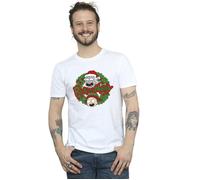 Christmas Wreath T-Shirt Rick & Morty White 4XL