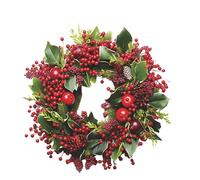 Christmas Wreath Wall Decals | Peel and Stick Holiday Decorations | Christmas Stickers Festive Adhesive for Bedroom, Sofa, Fireplace and Home Decor sai
