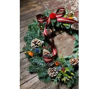 Christmas Wreath Wax Melts | 1x 10 Cavity Luxury Handcrafted Clamshell/Snap Bar | Over 40Hrs Burn Time Per Clamshell | Vegan & Pet Friendly | Cruelty & Eco Friendly | Handcrafted UK