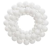 Christmas Wreath White 45cm Polystyrene Shatterproof 82 Ball Reusable Door Home