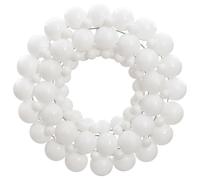 Christmas Wreath White 45cm Polystyrene Shatterproof 82 Ball Reusable Door Home