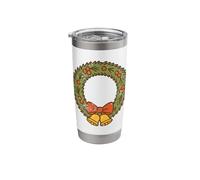 Christmas Wreath with Bells Stainless Steel Insulated Tumbler
