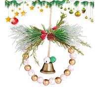 Christmas Wreath with Jingle Bells,Classic Festive Celebration,Jingle Bells Wreath with Artificial Pine - for Staircase Living Room Bedroom Dining Room Door Handle Window Party