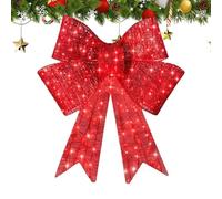 Christmas Wreath with LED Light Bow Shape large Christmas Ornament