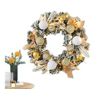 Christmas Wreath With Lights - 30x30x5cm Battery Operated Christmas Wreath With Balls | Artificial Holiday Garland Ornament Suitable For Fireplaces, Doors, Rooms