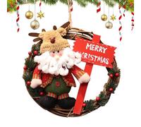 Christmas Wreaths, Christmas Wall Decoration with Reindeer, Winter Wreath in Country House Style - For , Home, Entrance, Kitchen, Living Room, Indoor, Outdoor, Garden