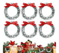 Christmas Wreaths for Doors - Realistic Hanging with Mini Christmas Wreaths for | Restaurant Window Wall Door Entrance Door Dining Room Handle Snowflakes, Offering a