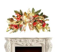 Christmas Wreaths for Front Door - 22 Inch Artificial Home Decor with Bow And Pine Cone,Front Door Christmas Decorations,for Holiday Birthday Party Winter Gardening Daily Offices Home Room Apartment