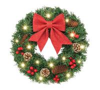 Christmas Wreaths for Front Door 40cm/16inch Door Wreaths Christmas Door Wreaths for Garden & Home Holiday Decor prime of day Christmas Decorations Sale Clearance (light, 40cm)