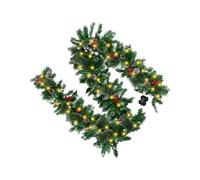 Christmas Wreaths For Front Door | Artificial With Lights For Party Decoration,Pine Christmas Wreath With Berry Decorations - For Party Decorations Outside Indoor Porch Pa