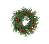 Christmas Wreaths for Front Door - Real Touch Pine Wreath - Large Artificial Green Wreaths,for Outdoor Indoor Wall Tree Table Farmhouse Holiday Wedding Birthday Party Decorations (F)