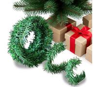 Christmas Wreaths for Front Door Wreath With Natural Rice Green Vine And Soft Fuzzy For Festive Holiday (Green, 550x6cm)