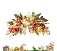 Christmas Wreaths for the Front Door, 56 cm Artificial Winter Decoration with Bow and Pine Cones, Christmas Winter, for Room, Home, Office, Holiday, Birthday, Winter, Gardening, Daily