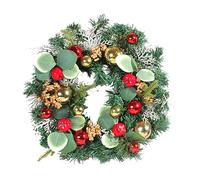 Christmas Wreaths for the Front Door | Artificial Red Berries Garland Christmas Decorations | Pine Needles and Red Berries Christmas Decorations for Window Wall