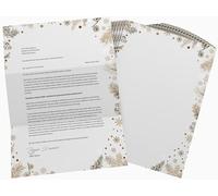 Christmas Writing Paper | Pine Cones | Christmas Motif Paper DIN A4 | Envelopes DIN Long with / without Window | (20 Sheets)