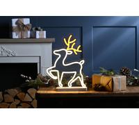 Christmas x 36cm Neon Flex Reindeer On Base - 36cm
