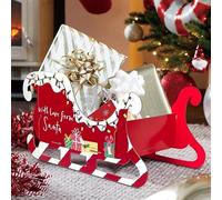 Christmas Xmas Decoration Festive Gift Sleigh 2 Home Decor Gift Quick & Easy To Assemble (Large)