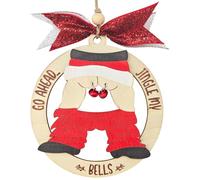 Christmas Xmas Decorations Funny Santa Pants Go Ahead Jingle My Bells ornaments Hilarious Holiday Large Tree Hanging Decoration Unique Gag Gift for Adults, Xmas Party Decor, Secret Santa Exchange