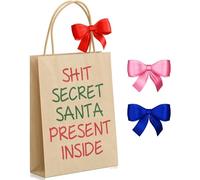 Christmas Xmas Gift Bag With Handle Sh*t Secret Santa Present Inside Funny Rude Gift For Him For Her Stocking Filler Medium Kraft Bag