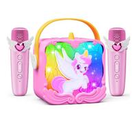 Christmas Xmas Gift Girls Toys Age 3-10,Unicorn Karaoke Machine 2 Microphones with LED Light Unicorn Gifts for Girls Birthday Presents Toddler Kids Toys for 3-10 Years Old Girls Gifts Kids Microphone