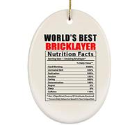 Christmas Xmas Tree Bauble With Ribbon Christmas Ornaments Ceramic Christmas Tree Pendant Christmas Tree Decorations World'S Best Bricklayer Nutritional Factss
