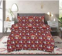 Christmas Xmax Bedding Duvet Cover Set Soft Comfortable UK Hot Beddings 3D Snowman, Greetings, Santa Father Quilt Covers with Pillowcase (FALIZ NAVI-DAD, King)