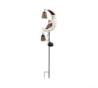 Christmas Yard Decor Solar Santa Moon Silhouette 78cm | Durable resin construction, IP45 weather rating, rust resistant, sturdy ground stake, all-season use