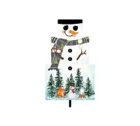 Christmas Yard Signs Smiling Snowman Stakes Xmas Art Craft Garden Decorations