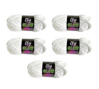 Christmas Yarn, 5Rolls×76Yard Luminous Crochet Yarns Xmas Sewing Craft Yarns for Crocheting Father Christmas, Snowmen, Xmas Trees, Cupboard Decorations