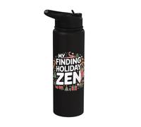 Christmas Yoga - Finding My Holiday Zen Stainless Steel Insulated Water Bottle