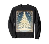 Christmas Yule Tree Snowflake Branches Art Nouveau Sweatshirt