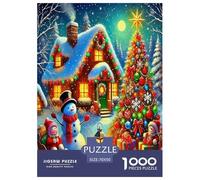 Christmas1000 Piece Jigsaw Puzzle for Adults And Kids Educational Games Log CabinFun And Challenging Home Decors Great Gift Idea70x50cm/1000pcs